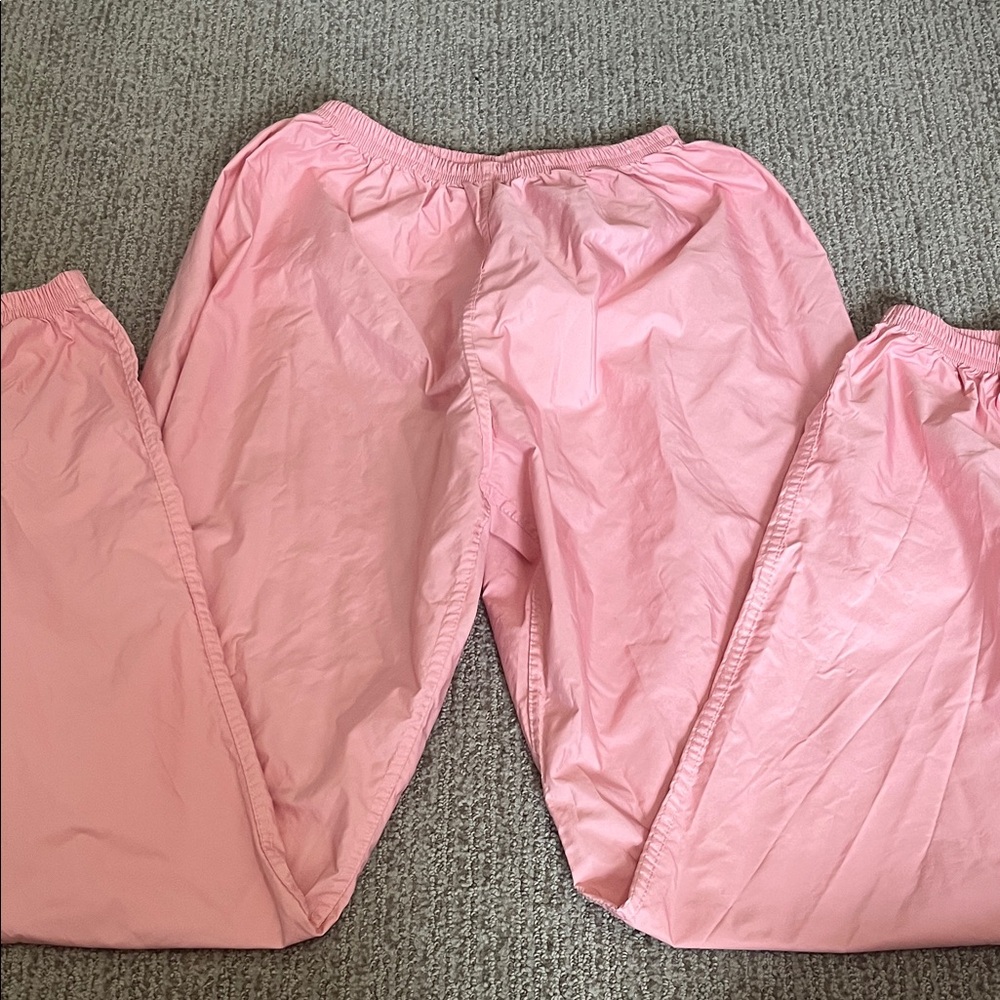 Pink bulletpoint trash bag pant